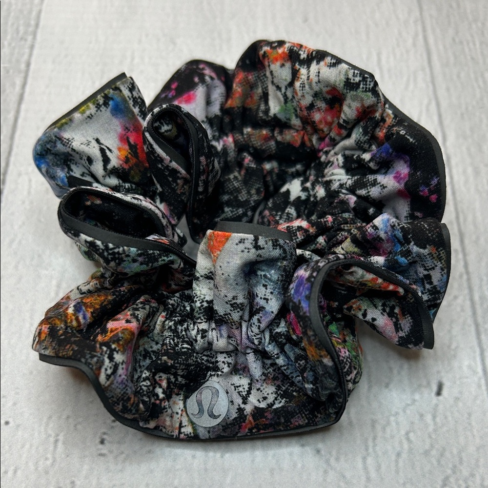 Lululemon Light Locks Scrunchie II Reflective Trim Vitalize Multi Color